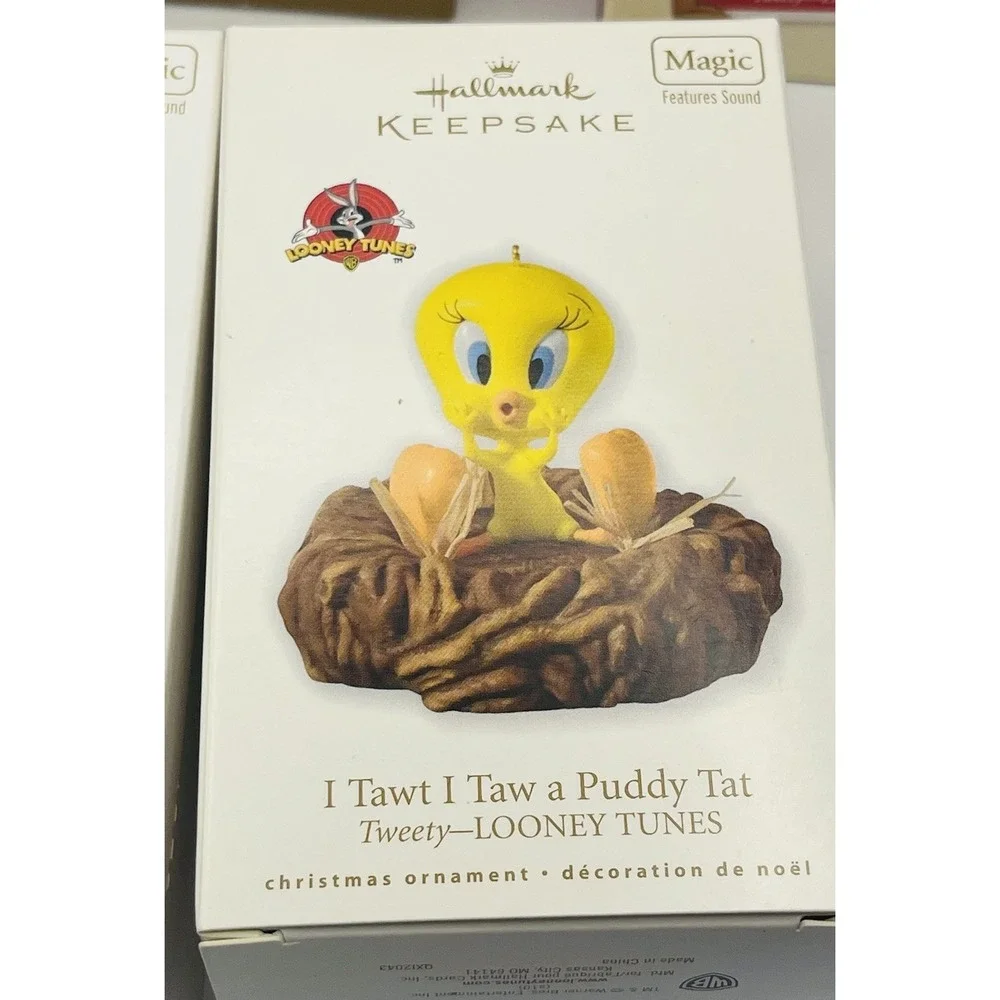 Hallmark Keepsake Looney Tunes Tweety Bird Christmas Ornament Lot of 5